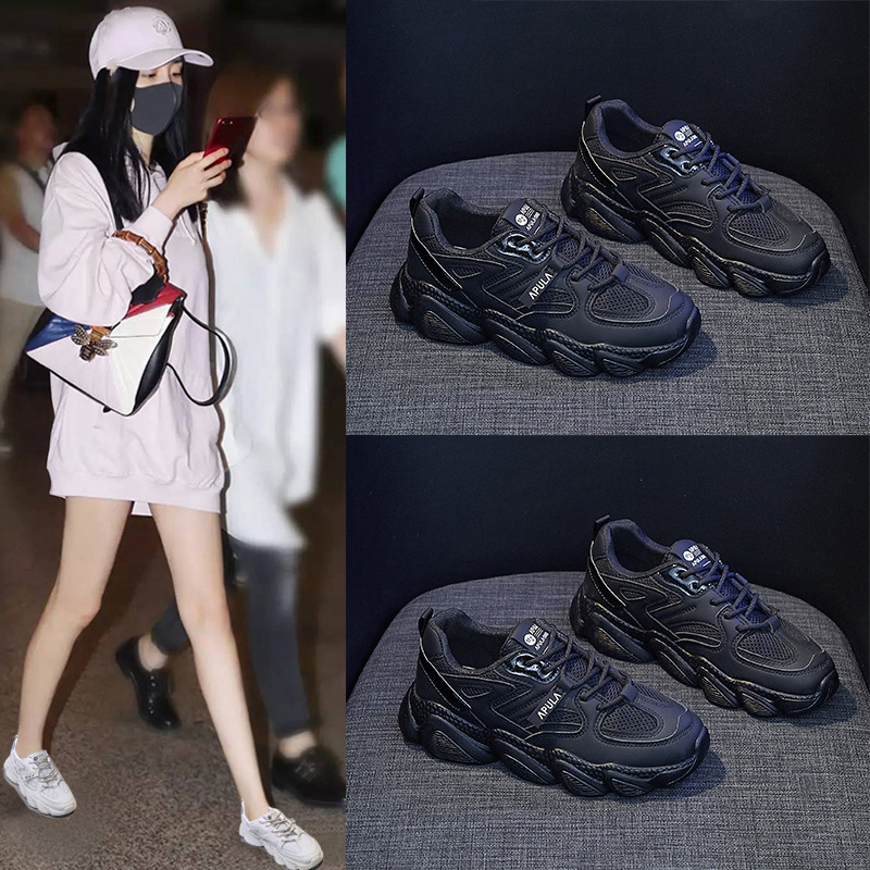 ins韩版老爹鞋女2025春季新款学生跑步运动鞋增高街拍休闲鞋 6661