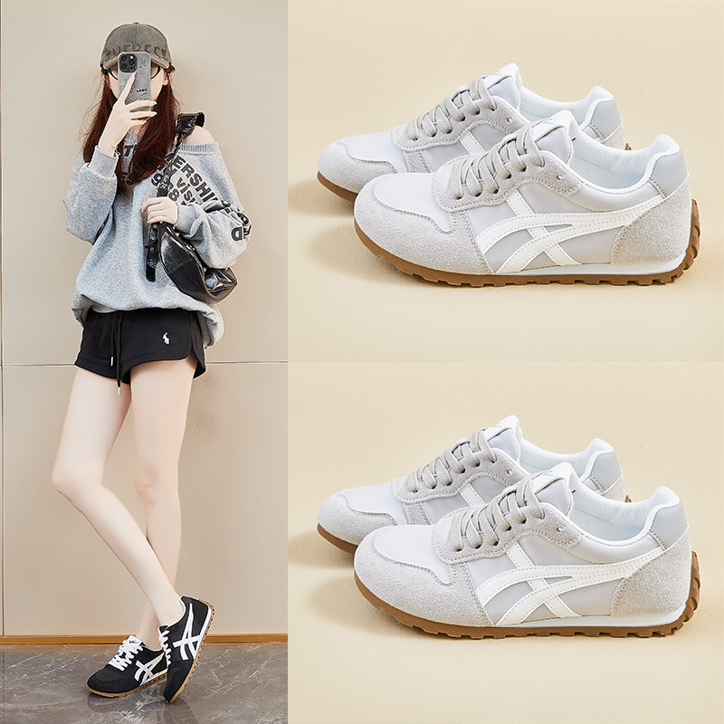 ins韩版德训鞋女2025秋季厚底新款学生跑步运动增高休闲鞋HQ-D01