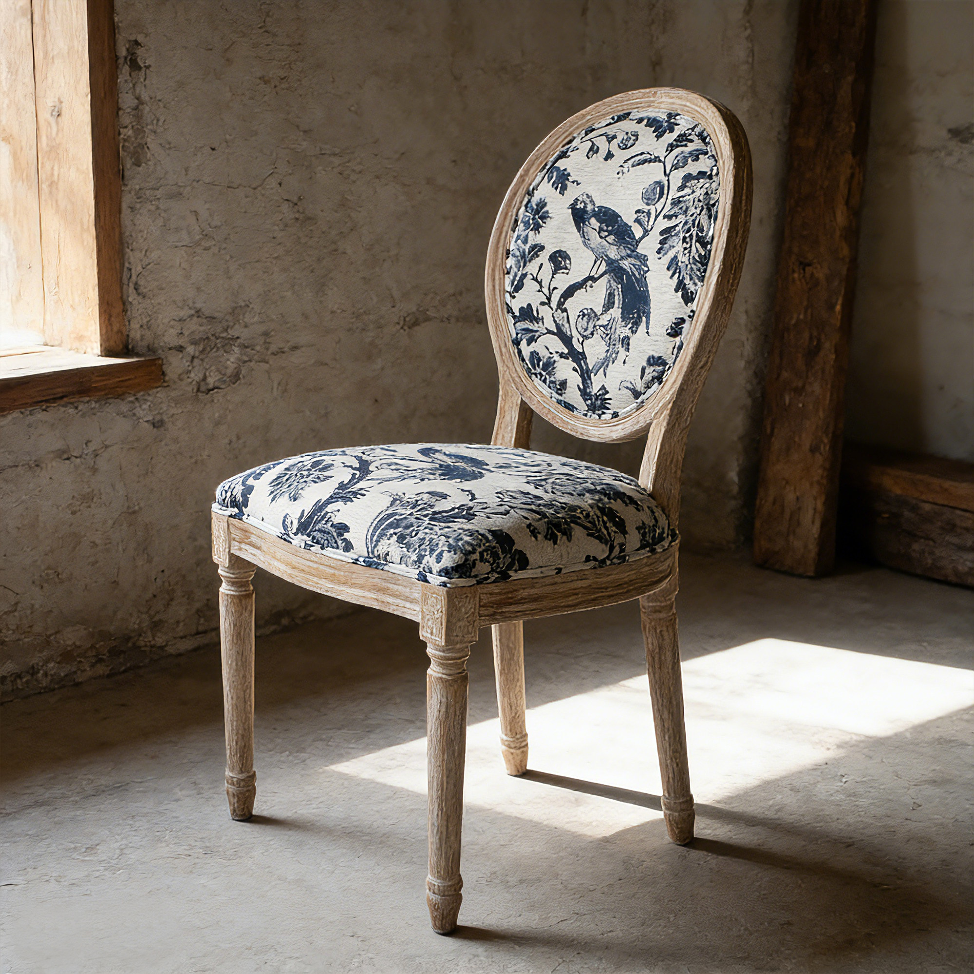 美式乡村复古餐椅实木小户型西餐椅吃饭椅子靠背餐厅家用原木凳子