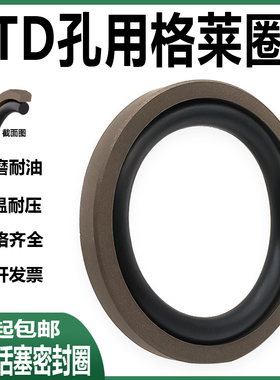 进口孔用格莱圈油封STD耐磨四氟方形液压油缸密封圈GSF双向活塞封
