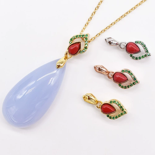 Подвеска подходит для мужчин и женщин, изумрудный аксессуар, чай Тегуаньинь из нефрита, серебро 925 пробы, DIY