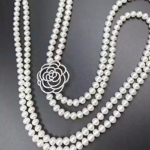 Длинный свитер, ожерелье из жемчуга, подвеска с кисточками, аксессуар, японские и корейские, простой и элегантный дизайн