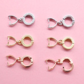 项链吊坠夹扣头镀925银瓜子扣DIY手链扣琥珀万能扣水晶蜜蜡平安扣