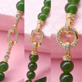 祖母绿珠链扣锆石项链扣头可拆卸挂吊坠万能扣小米珍珠手链扣配件