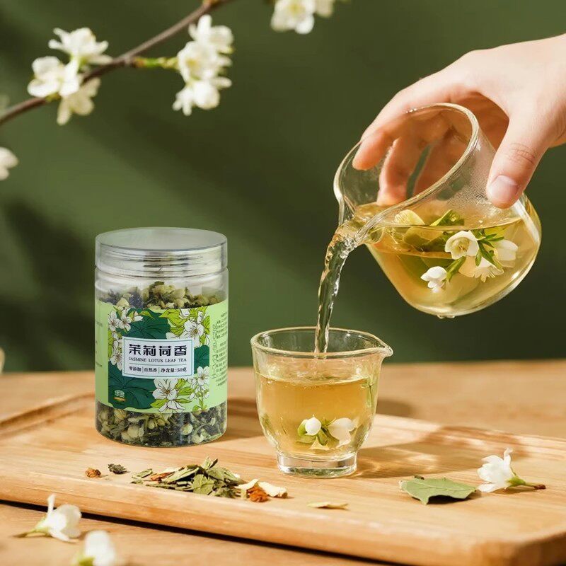 华贵茉莉荷香荷叶茶茉莉花茶