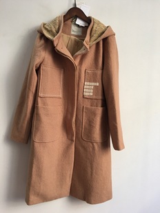 (100元2件)女子*huise中长款羊毛呢大衣外套N888172915品牌