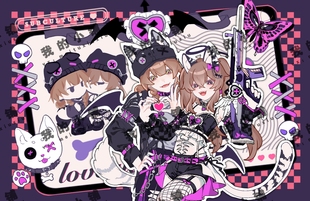 情人节双人模板约稿手绘插画设计定制动漫oc梦女