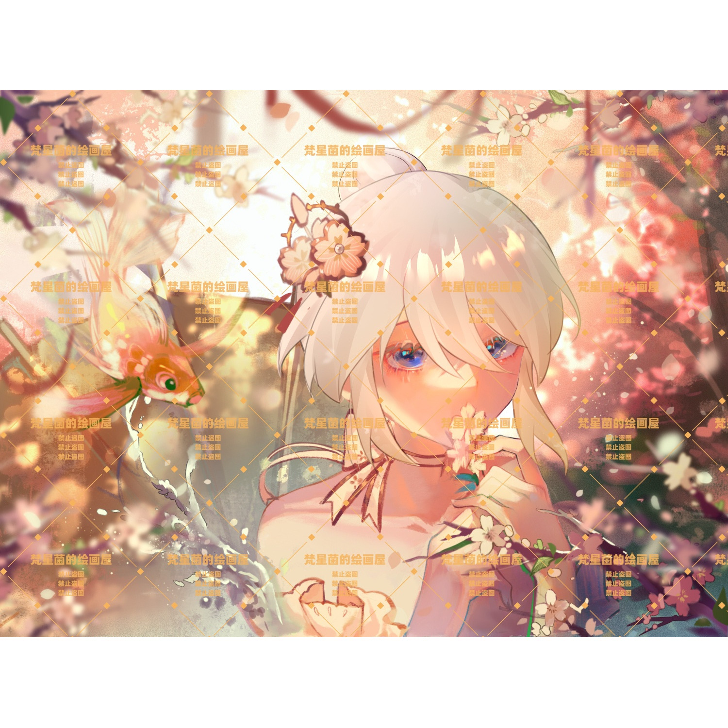 四季流转模板约稿动漫oc梦女手绘插画设计定制