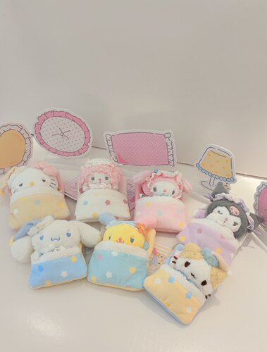 三丽鸥晚安好梦系列HelloKitty美乐蒂酷洛米必爱诺毛绒公仔挂件