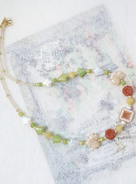 雪冰暖阁 |雨后汀兰 古风短款项链璎珞锁骨链汉服旗袍新中式配饰