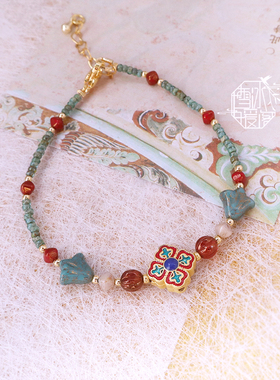 雪冰暖阁 |古道西风 新中式国风小众民族风捷克珠叠戴手链手串