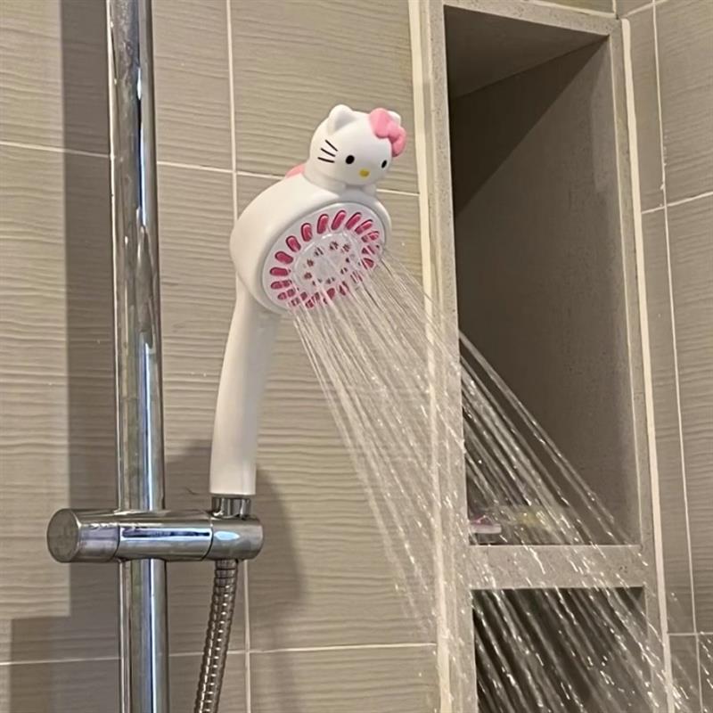 hellokitty花洒喷头增压超强家用浴室卫生间手持淋浴莲蓬喷头可爱