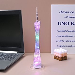 广州塔小蛮腰东方明珠闪灯地标性建筑模型旅游纪念品会发光的摆件