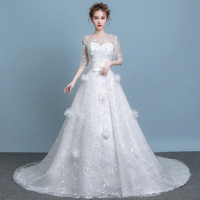 日本购婚纱礼服2019宫廷夏季一字肩长拖尾公主轻森系新款苏州婚纱在类目 女装/女士精品, 婚纱/旗袍/礼服, 婚纱中 - 来自Buy2taobao.com提供专业的淘宝代购服务