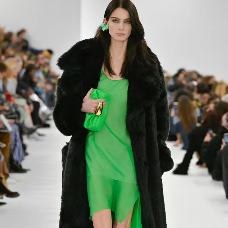 海狸同款街头仿貂毛超长超模同款