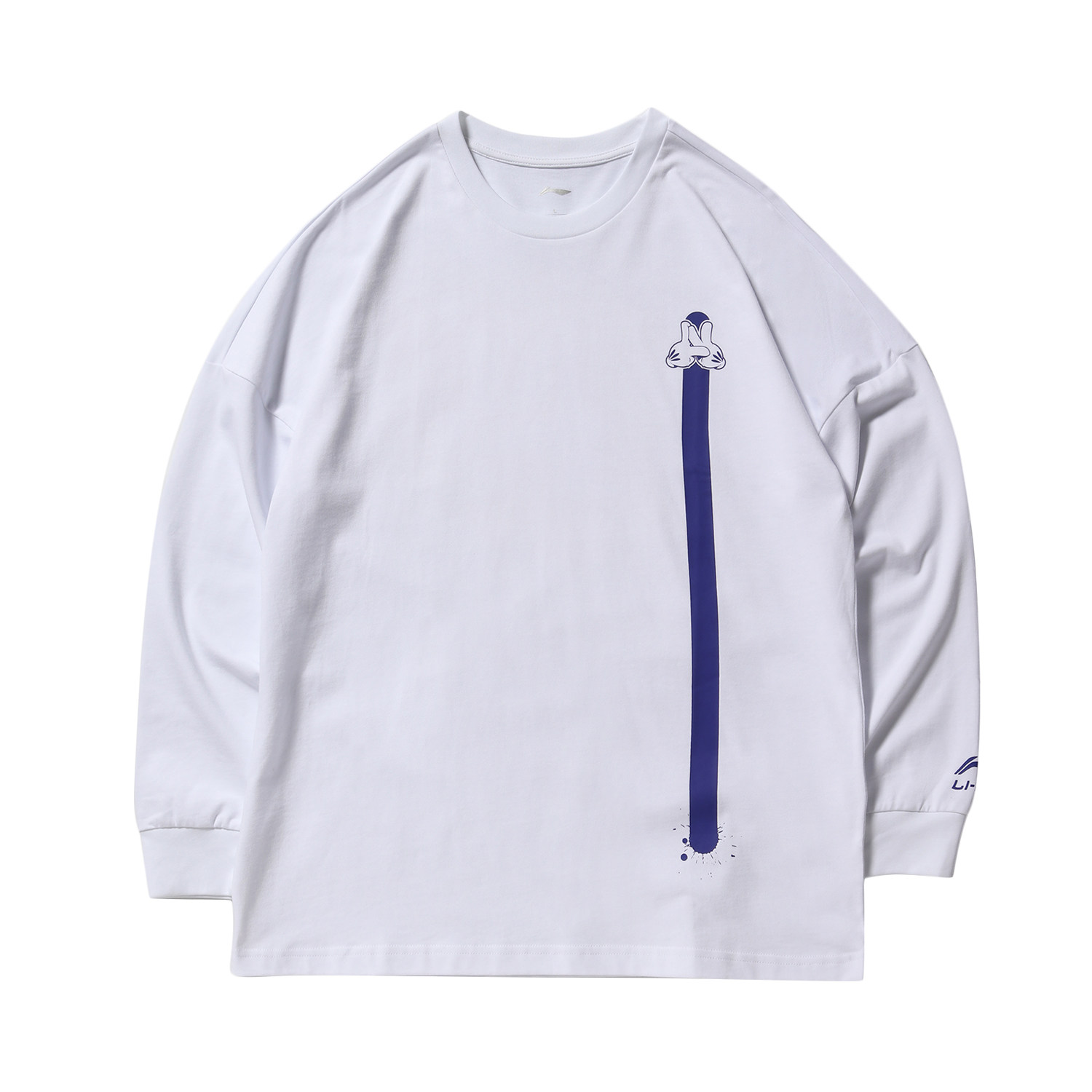 中国李宁运动t恤xogslick联名款男士新款夏季休闲长袖t恤ahsn957