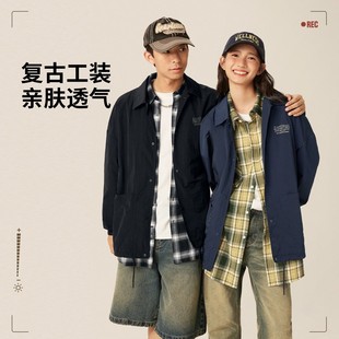 系列男女同款 中国李宁运动时尚 防泼水宽松夹克翻领外套AJDV079