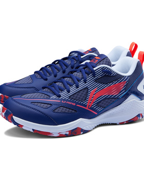 中国李宁男女同款羽毛球鞋低帮系带防滑耐磨透气训练鞋AYTU025