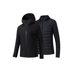 ANTA/安踏冬季新款冠军徒步女子户外透湿冲锋衣两件套162540622