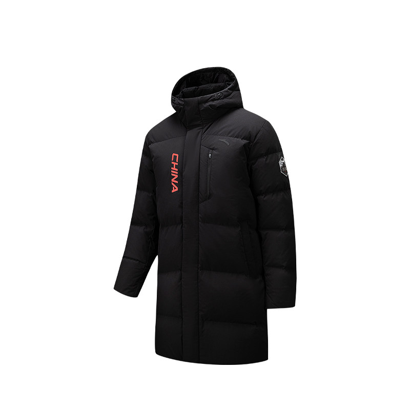 安踏冬季男户外运动中长款羽绒服