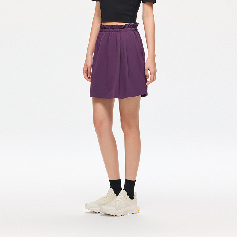 ANTA/安踏冠军户外系列徒步女梭织透气休闲通勤短裤裤裙162520509