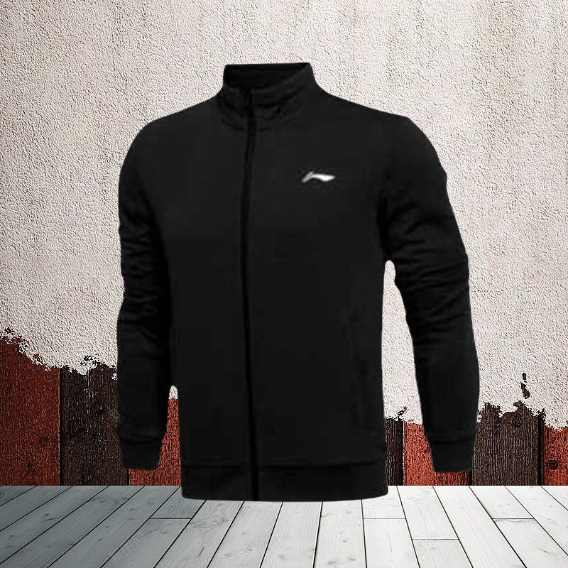 中国李宁开衫无帽卫衣男夏新款乒乓系薄款休闲运动衣AWDP781