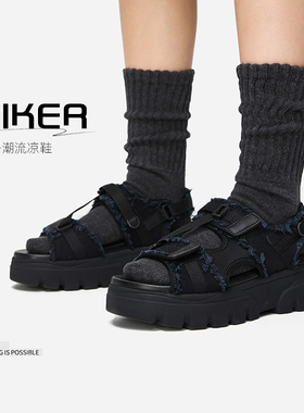 中国李宁凉鞋女款夏季新款户外沙滩鞋防滑厚底舒适运动鞋AGUT010