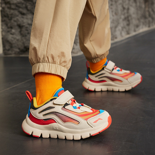 中國李寧極光天行兒童時尚 YKNR056 潮流輕便舒適圓頭魔術貼運動鞋