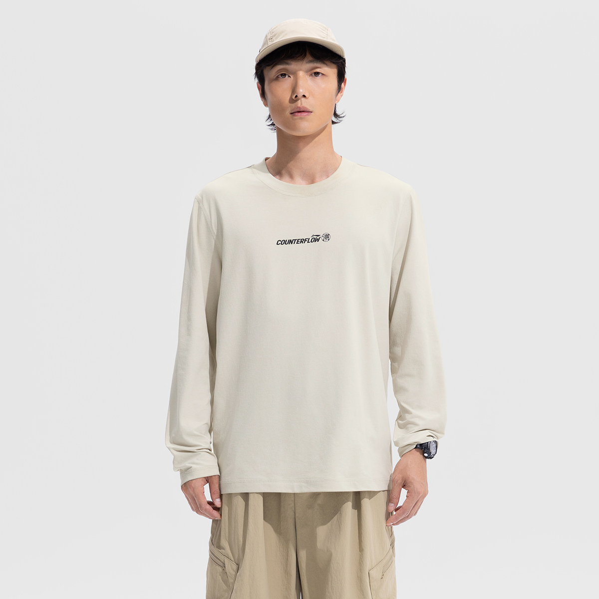 李宁CF溯男子速干宽松长袖T恤衫