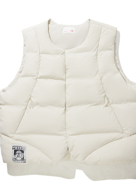 Lining/李宁冬季新款艺术家限定系列男子宽松鸭绒羽绒马甲AMRV075