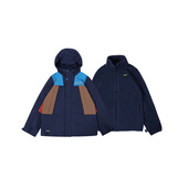 中国李宁男童防泼水运动风衣冬季 户外风衣摇粒绒卫衣YWBS025