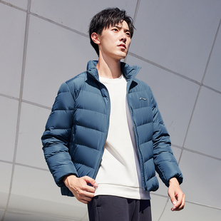 中国李宁男款春秋训练系列短款羽绒服休闲立领上衣运动服 AYMS267
