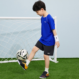 中国李宁童装足球比赛套装男童小大童2023新款训练服夏季YATT135