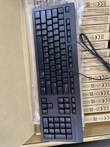 惠普全新正品HP 125 USB扁口有线键盘TPA-P001K笔记本台式机通用