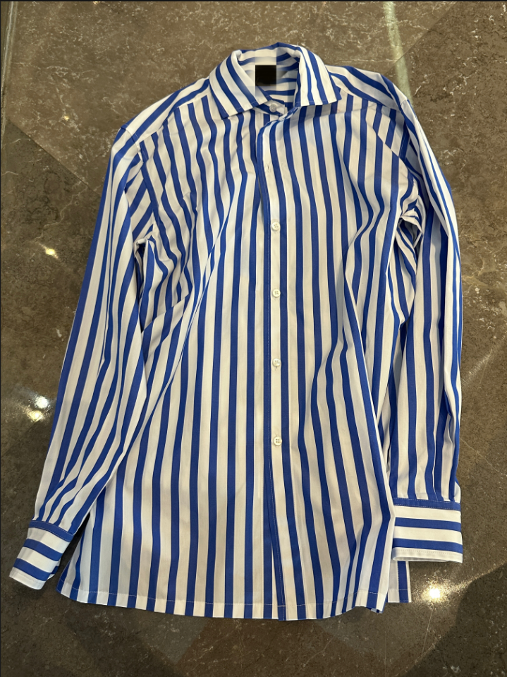 -天空之海|奢牌同源进口色织棉条纹长袖通勤显瘦衬衫,女装/女士精品,衬衫,淘宝优惠券,粉丝福利购,淘宝优惠卷