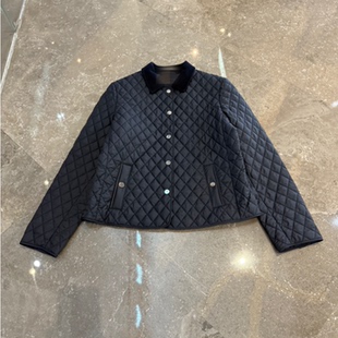 BUR谷仓棉服菱格翻领短款 外套女再生纤维2025秋冬夹克
