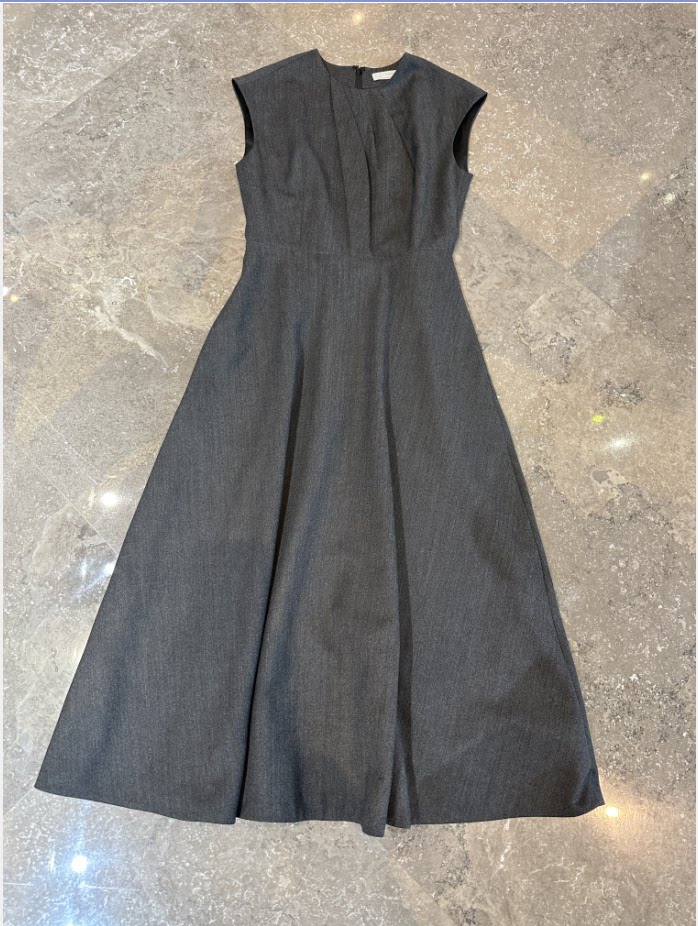 "书房里的伍尔夫"羊毛手工立裁收腰长款伞裙/连衣裙