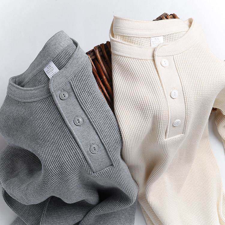 美国卡其布重量级315g！纯棉春秋华夫亨利领长袖男士底裤衬衫,男装,秀禾服,淘宝优惠券,粉丝福利购,淘宝优惠卷