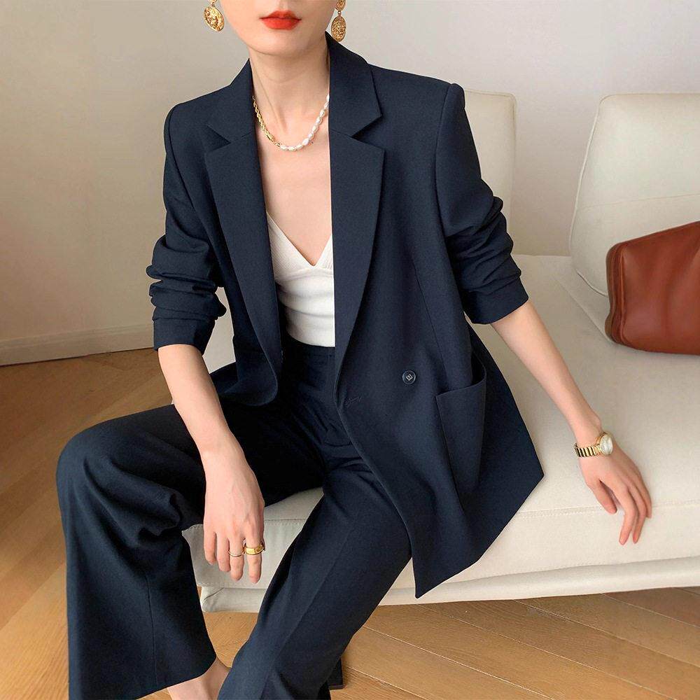 2025新款高端气质两件套装女春秋季胖mm显瘦休闲西装职业大码女装