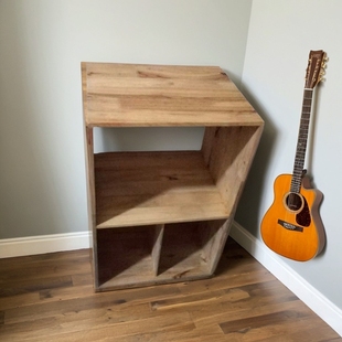 实木黑胶唱片收纳柜唱片机架碟片柜子定制