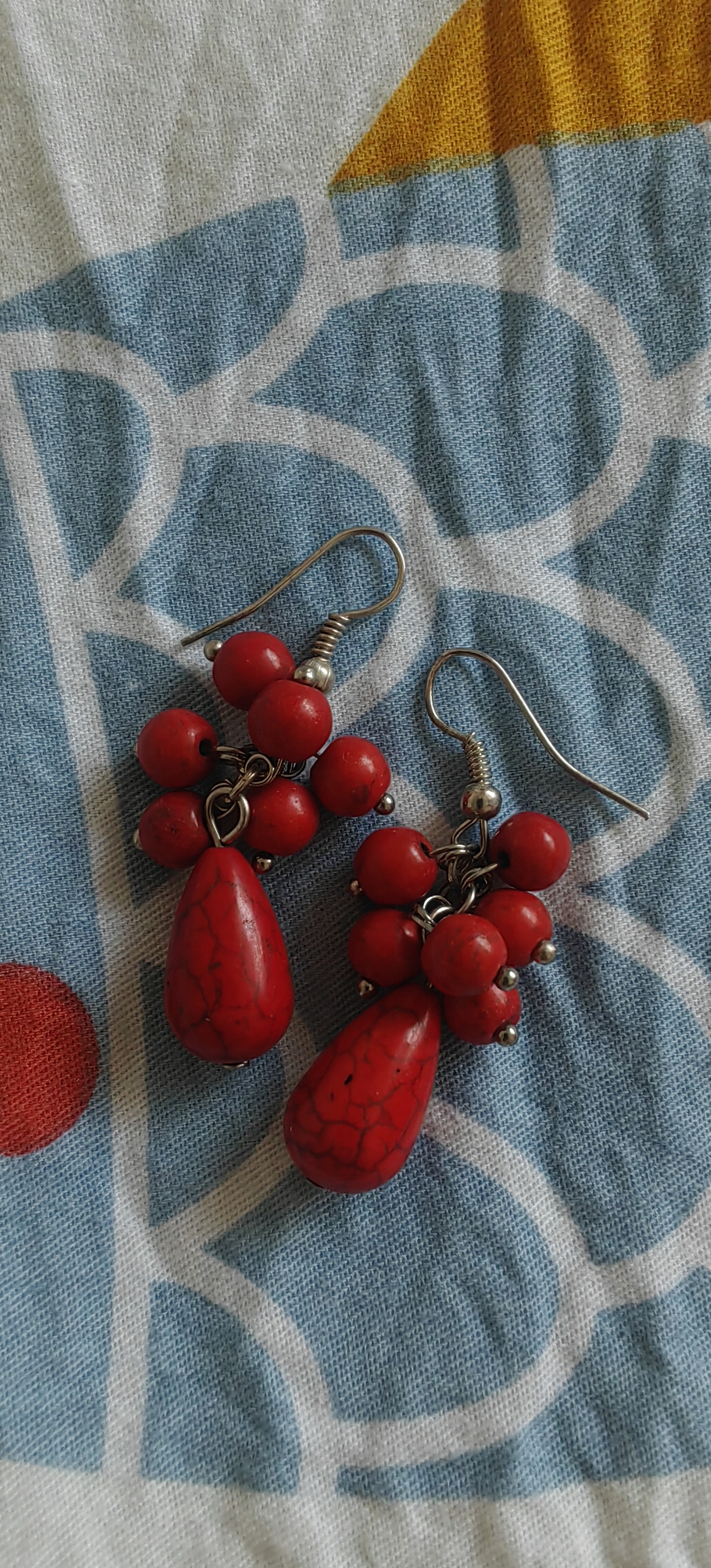 天然南红纯银耳坠古风气质复古葡萄串耳环女士玛瑙耳饰配旗袍饰品