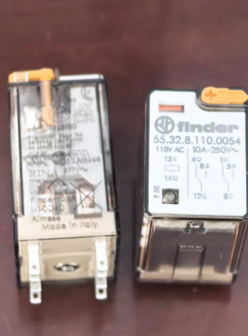 现货55.32.8.110.0054;意大利finder中间继电器带指示灯AC110V
