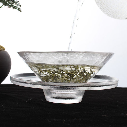 仿唐宋制玻璃斗笠品茗杯