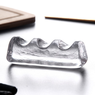 搁置茶架茶道配件玻璃筷子架子毛笔笔架托具筷拖餐桌筷枕新家餐具