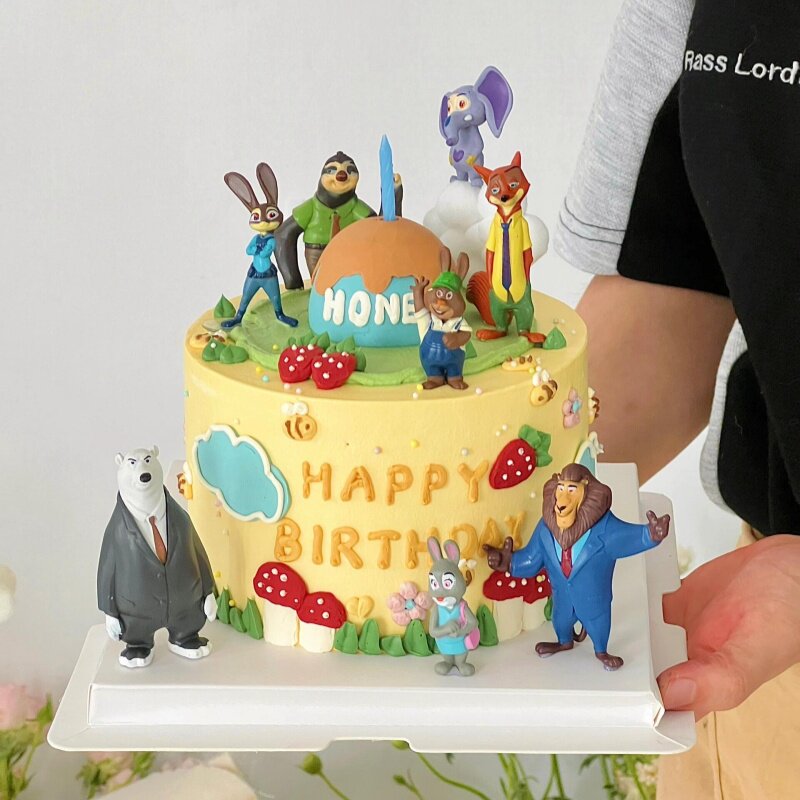 儿童生日疯狂动物城蛋糕装饰