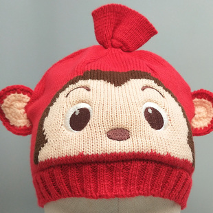 婴幼童动物帽子可爱男女宝宝比尼帽保暖防寒超萌儿童毛线帽秋冬