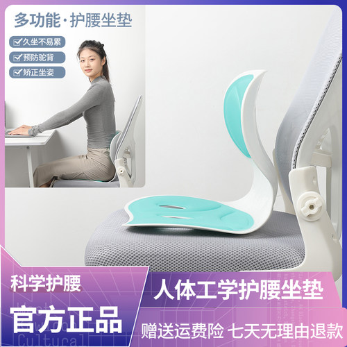 人体工学护腰坐垫靠背垫腰靠腰垫靠垫腰部支撑座椅办公室久坐支撑