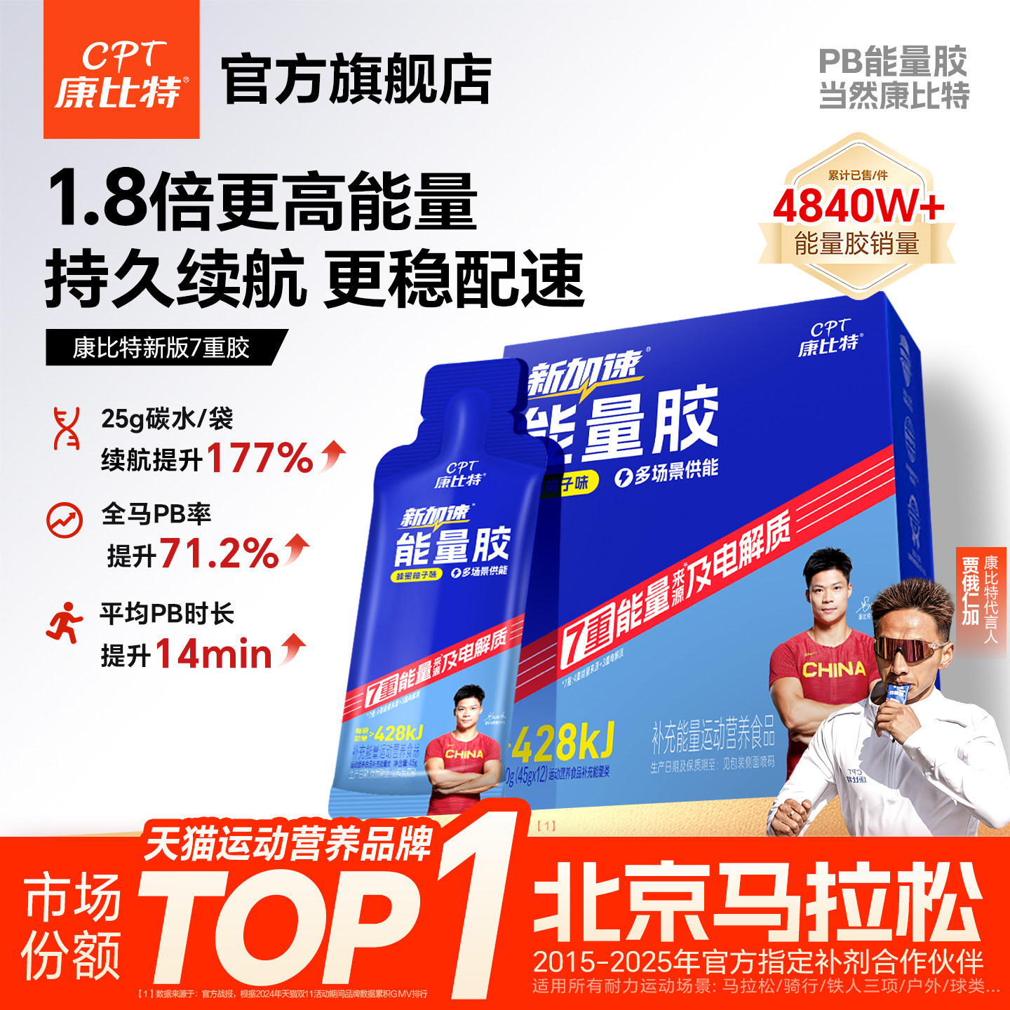 康比特能量胶马拉松跑步登山骑行越野运动补给电解质盐丸官方旗舰