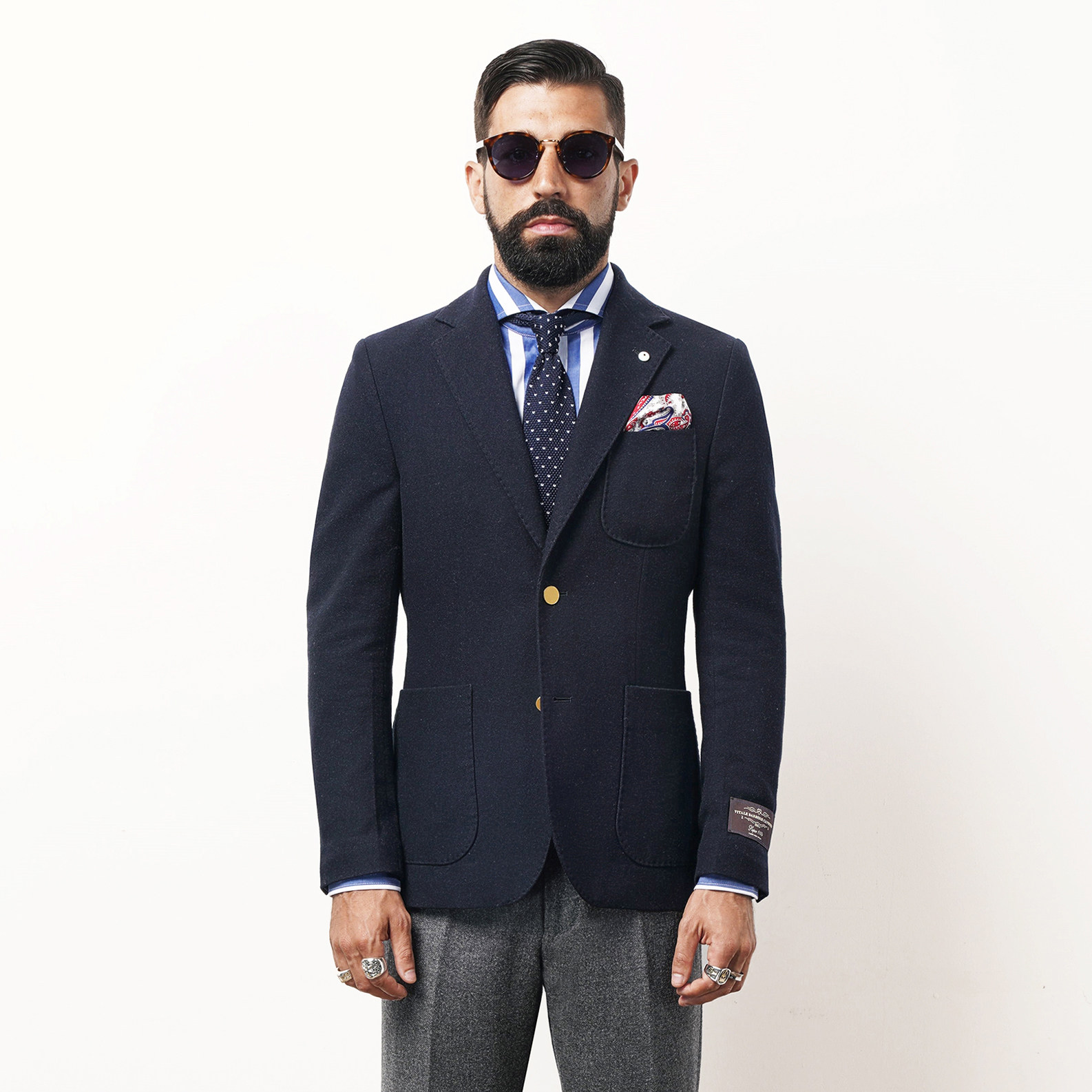 秋冬法兰绒羊毛复古绅士布雷泽blazer常春藤便西外套男夹克