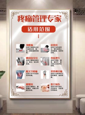 疼痛管理调理海报颈椎病肩周炎图